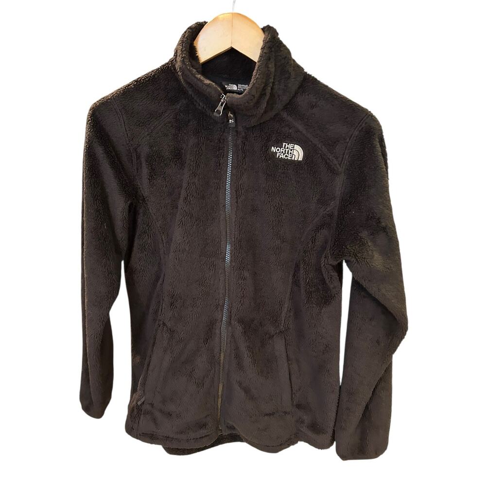 THE NORTH FACE Girls Black Fleece Size 18, XL Full Zip Warm Soft